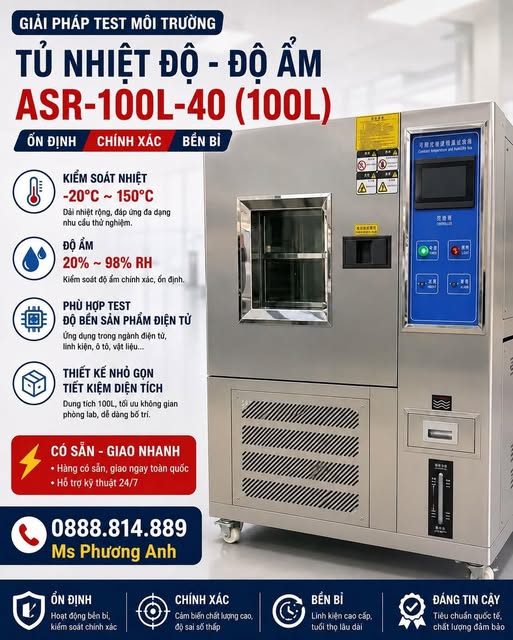 Tủ Nhiệt Độ - Độ Ẩm ASR-100L-40 (100L) Chính Hãng